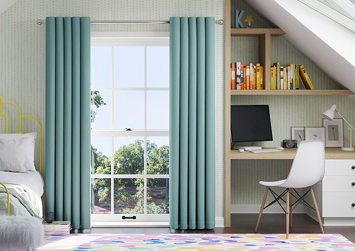 Oslo, Peacock - Made to Measure Curtains - Image 3